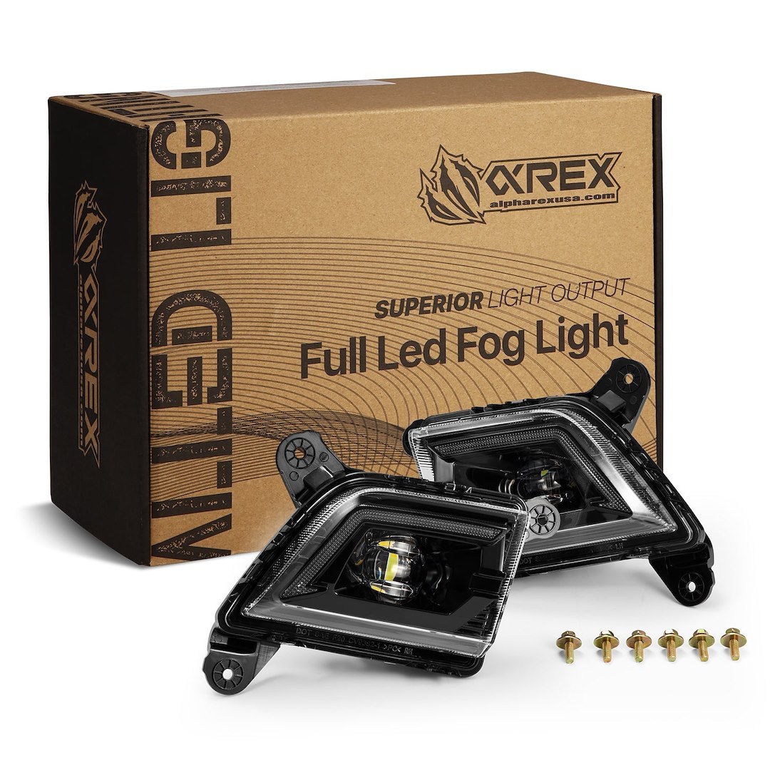 Alpharex USA Driving/ Fog Light, Doubletap, LED Bulb, Dual Color Luxx Chip, Trapezoid, 12.2 Watt, Projector Beam – 210017