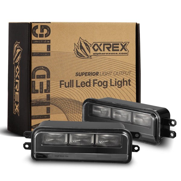Alpharex USA Driving/ Fog Light, Doubletap, LED Bulb, Dual Color Luxx Chip, Rectangular, 12.2 Watt, Projector Beam – 210018