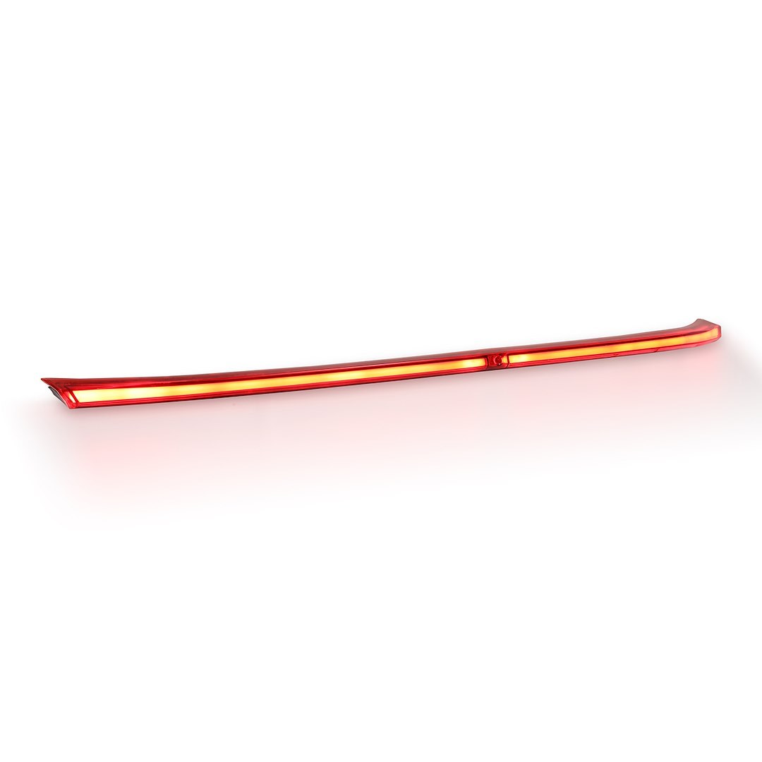 Alpharex USA Tail Light Assembly, Luxx-Series, LED, Red Lens, Chrome Polypropylene Housing, DOT/ SAE Approved, Single, Trunk Mounted – 220030