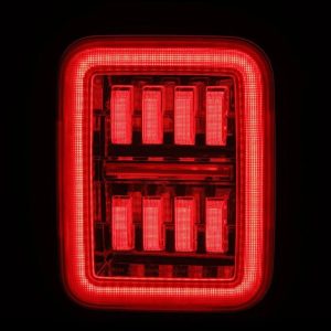 Alpharex USA Tail Light Assembly, Nova-Series, Prismatic LED, Clear Polycarbonate Lens, Chrome Polypropylene Housing – 602060