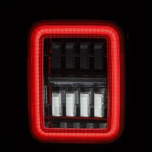 Alpharex USA Tail Light Assembly, Nova-Series, Prismatic LED, Clear Polycarbonate Lens, Chrome Polypropylene Housing – 602060