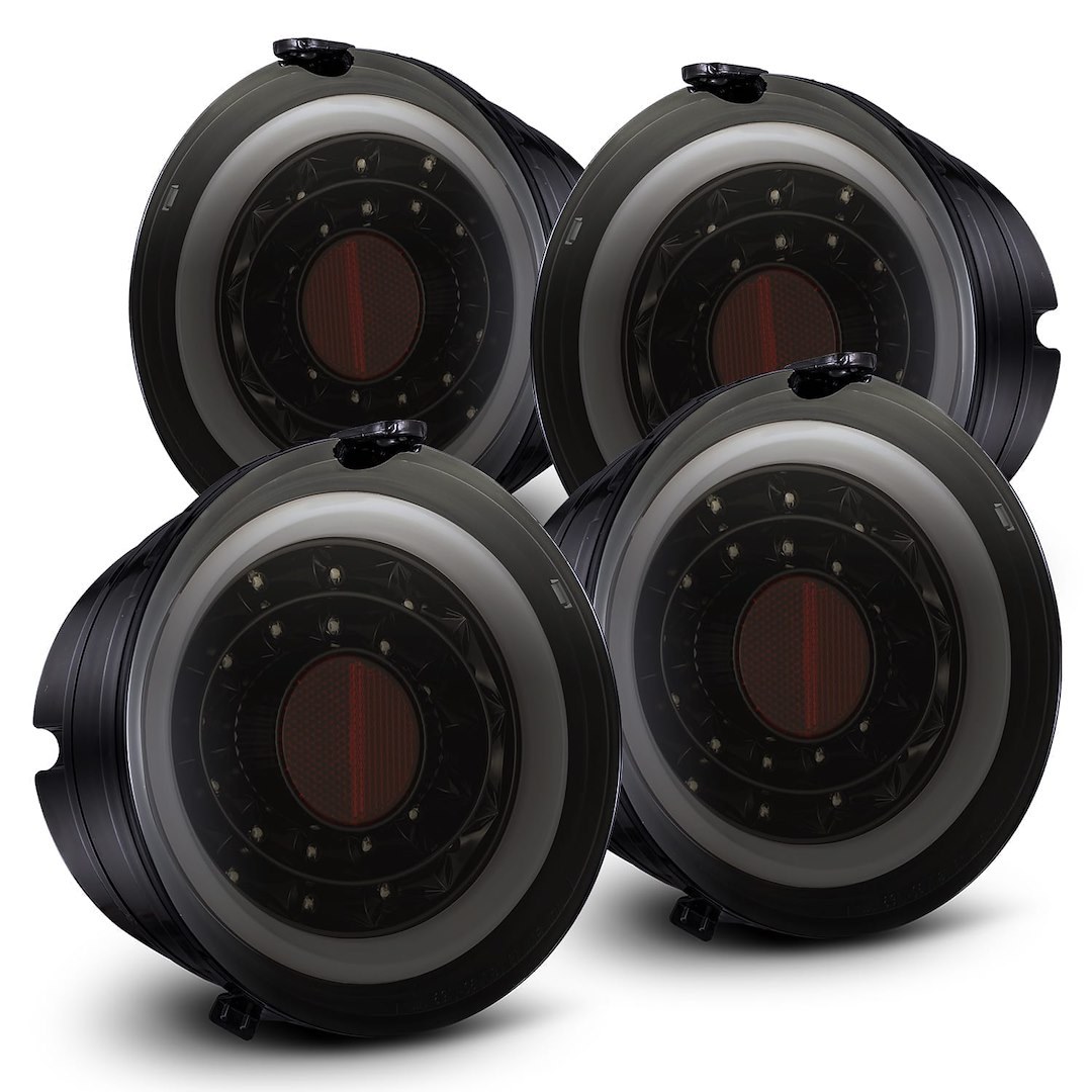 Alpharex USA Tail Light Assembly, Pro-Series, LED, Smoked Polycarbonate Lens, Jet Black Polypropylene Housing – 610020