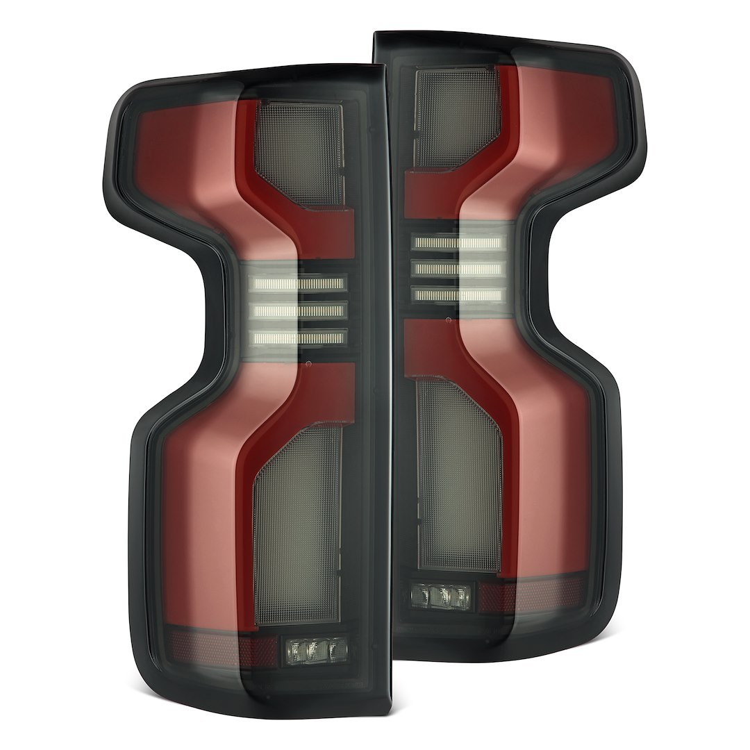 Alpharex USA Tail Light Assembly, Luxx-Series, LED, Clear/ Smoke Lens with C-Shaped Reflector, Black Housing – 620068