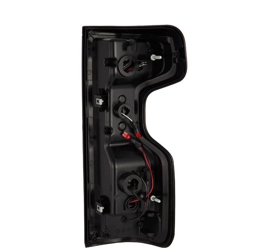 Alpharex USA Tail Light Assembly, Luxx-Series, LED, Clear/ Smoke Lens with C-Shaped Reflector, Black Housing – 620068