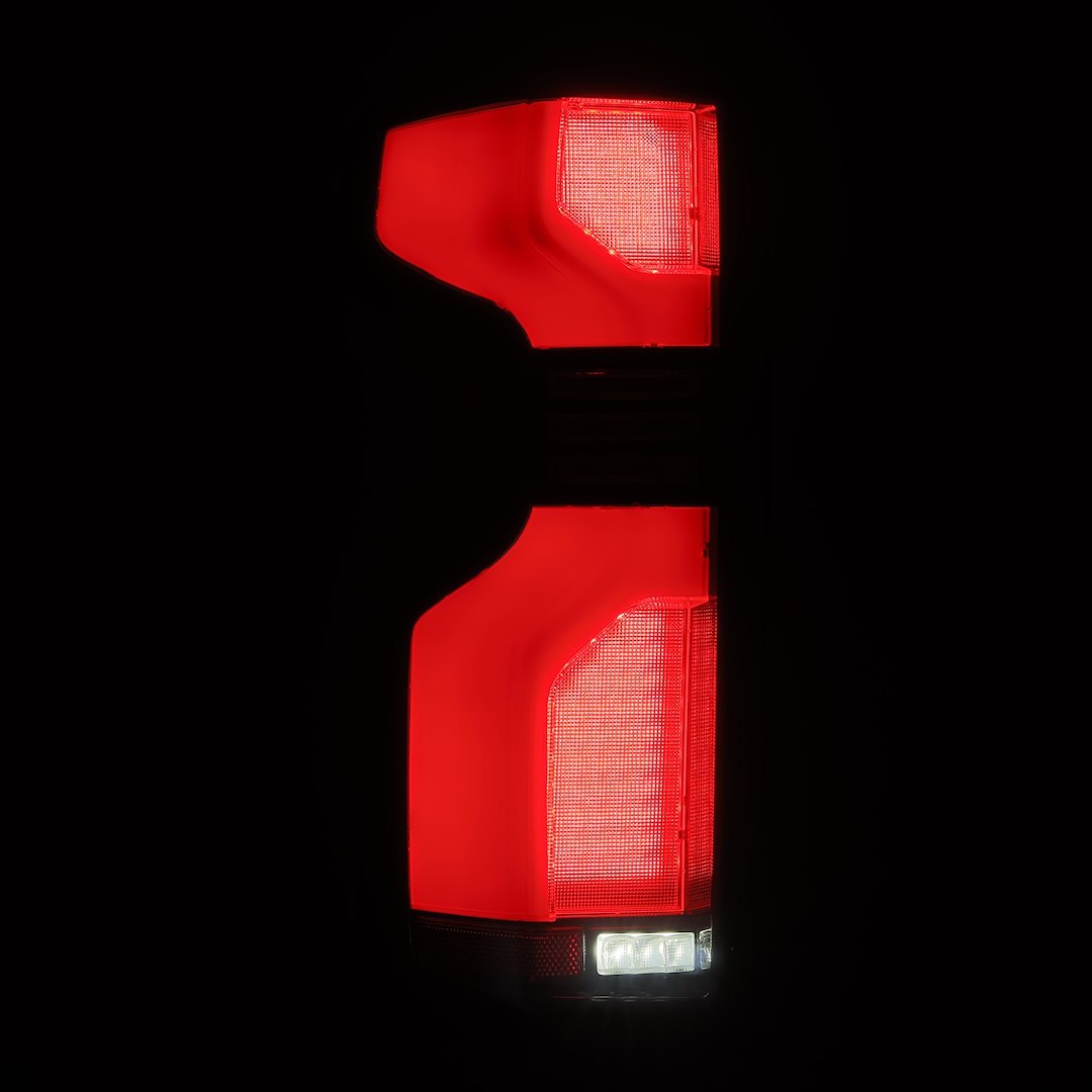 Alpharex USA Tail Light Assembly, Luxx-Series, LED, Clear/ Smoke Lens with C-Shaped Reflector, Black Housing – 620068