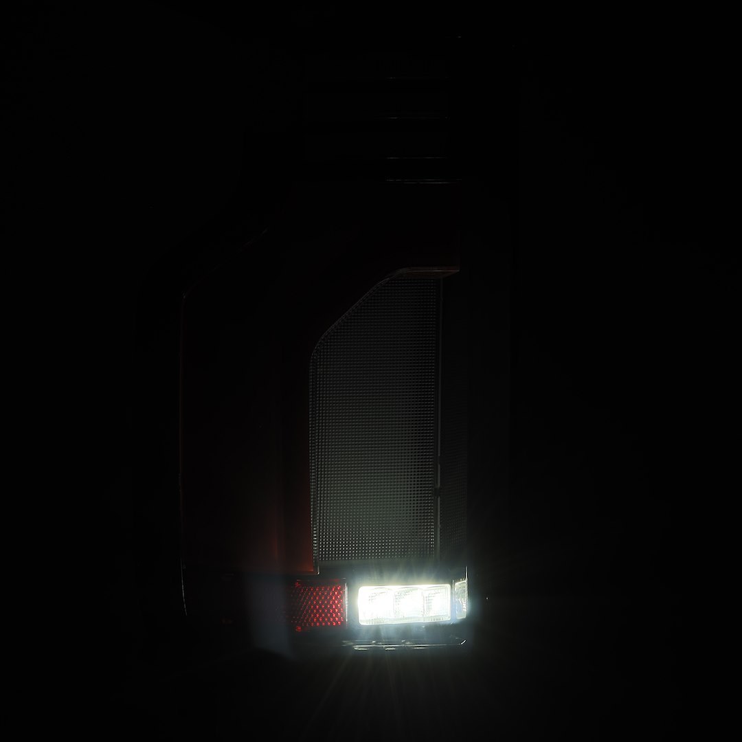 Alpharex USA Tail Light Assembly, Luxx-Series, LED, Clear/ Smoke Lens with C-Shaped Reflector, Black Housing – 620068