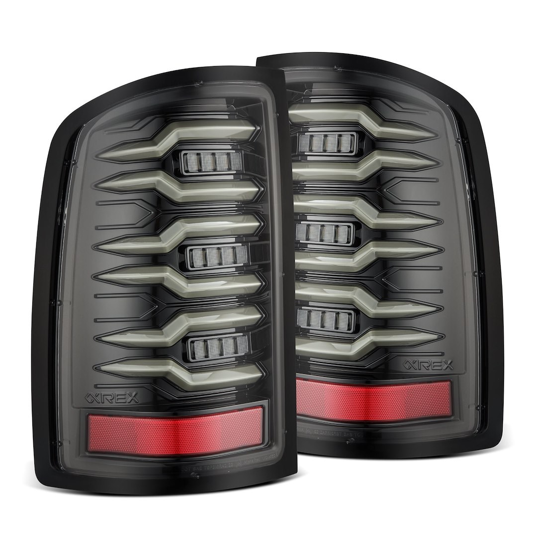 Alpharex USA Tail Light Assembly, Luxx-Series, LED, Clear Polycarbonate Lens, Alpha-Black Polypropylene Housing – 630070