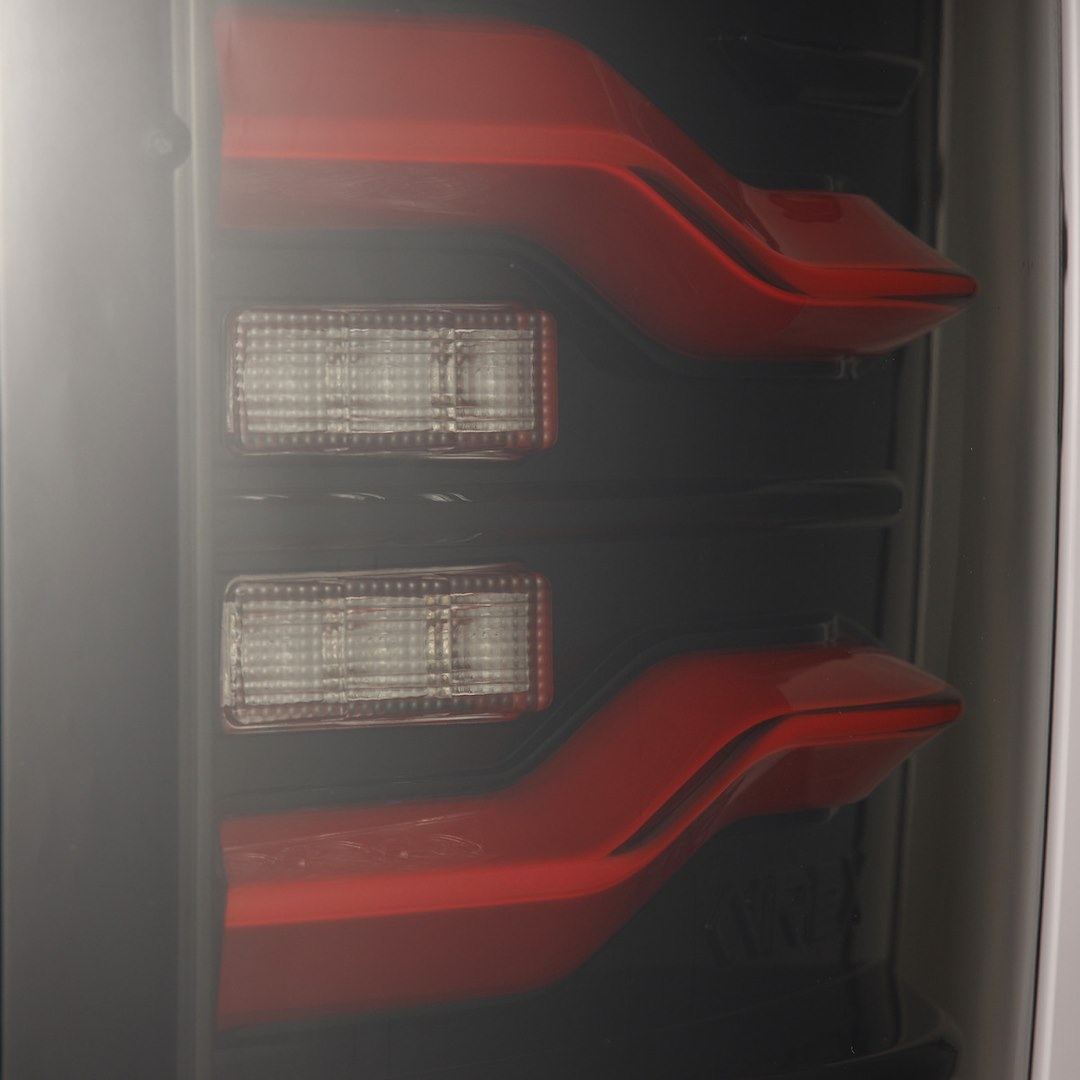 Alpharex USA Tail Light Assembly, Luxx-Series, LED, Smoke Lens, Black/ Red Housing – 640001
