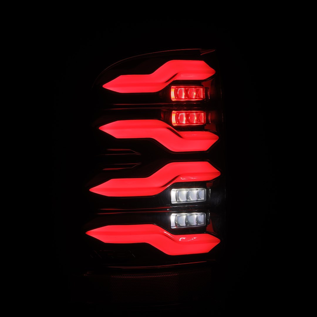Alpharex USA Tail Light Assembly, Luxx-Series, LED, Smoked Lens, Black Polypropylene Housing – 640004
