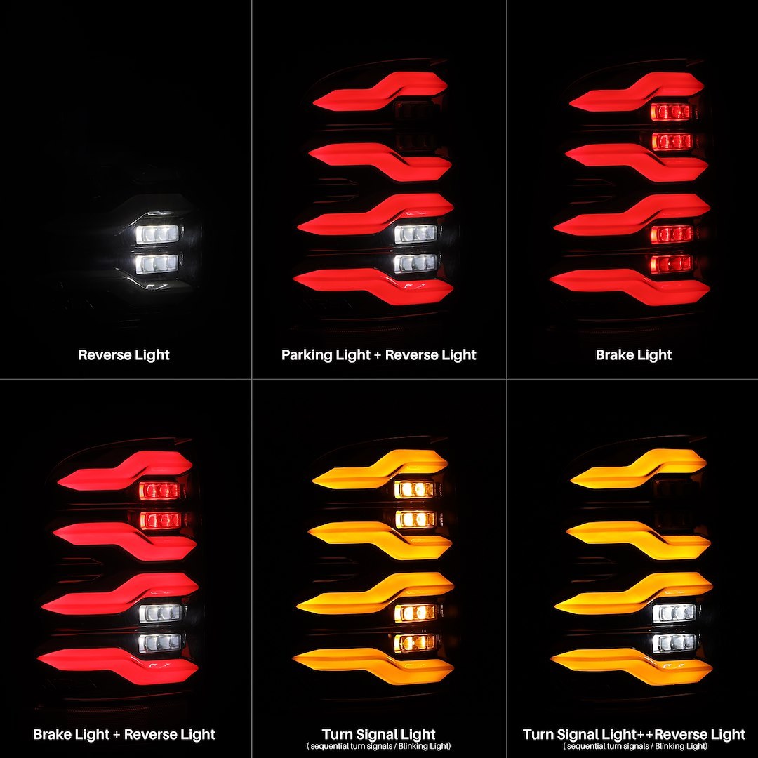Alpharex USA Tail Light Assembly, Luxx-Series, LED, Smoked Lens, Black Polypropylene Housing – 640004