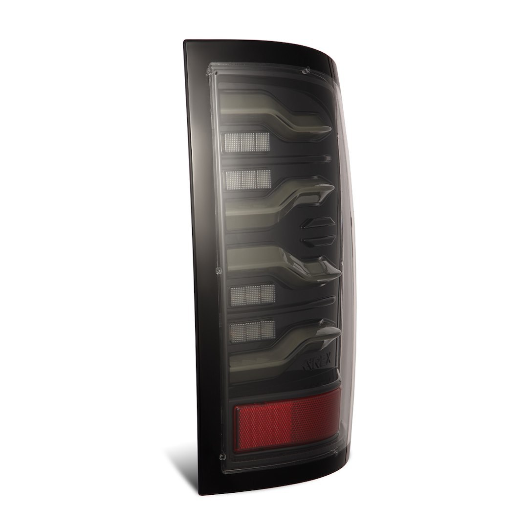 Alpharex USA Tail Light Assembly, Luxx-Series, LED, Clear Lens, Alpha Black Housing – 640090