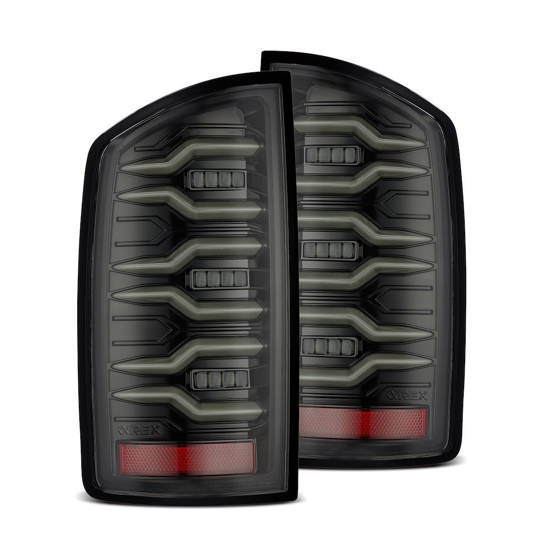 Alpharex USA Tail Light Assembly, Luxx-Series, LED, Clear Lens, Alpha Black Housing – 641020