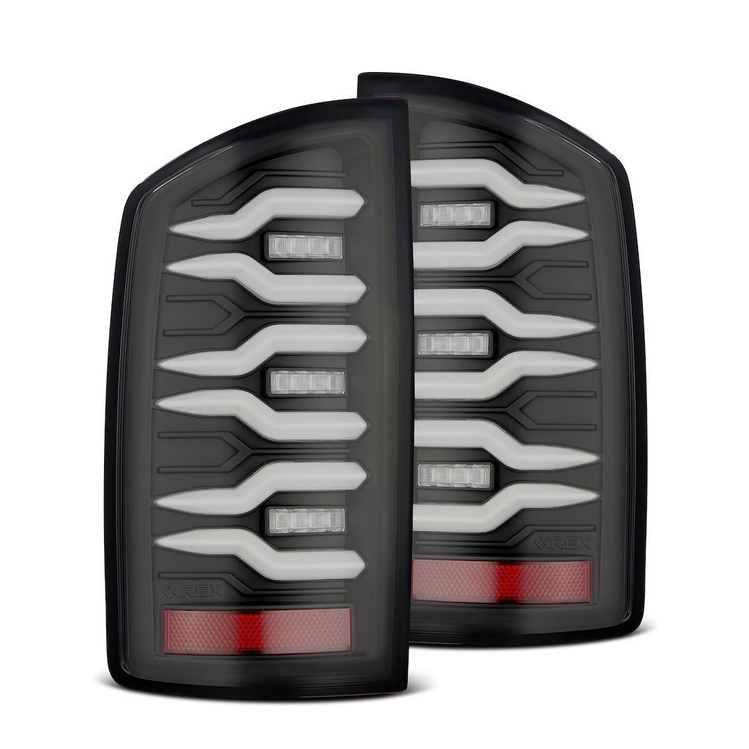 Alpharex USA Tail Light Assembly, Luxx-Series, LED, Clear Lens, Black Housing – 641040