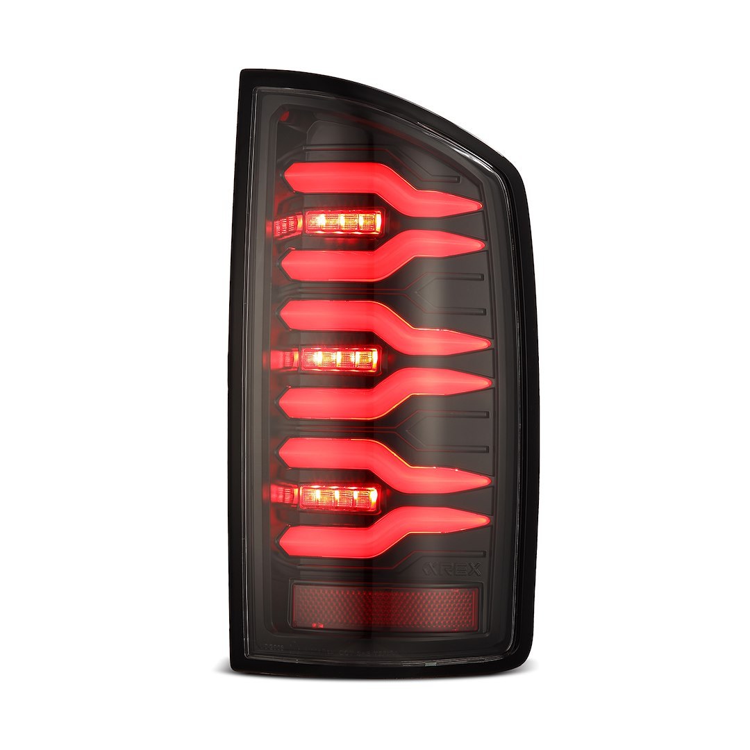 Alpharex USA Tail Light Assembly, Luxx-Series, LED, Clear Lens, Alpha Black Housing – 641050