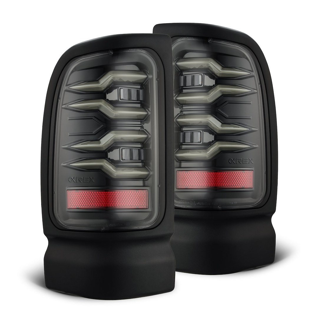 Alpharex USA Tail Light Assembly, Luxx-Series, LED, Clear Lens, Alpha Black Housing – 643001