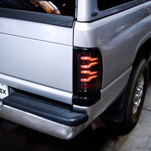 Alpharex USA Tail Light Assembly, Luxx-Series, LED, Clear Lens, Alpha Black Housing – 643001