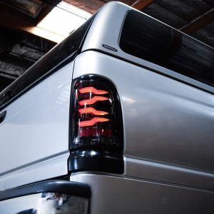 Alpharex USA Tail Light Assembly, Luxx-Series, LED, Clear Lens, Alpha Black Housing – 643001