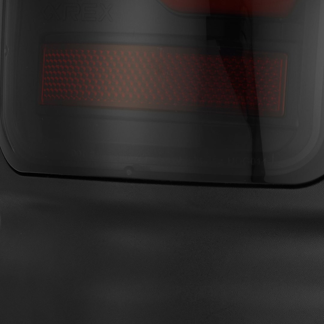 Alpharex USA Tail Light Assembly, Luxx-Series, LED, Smoked Polycarbonate Lens, Black Polypropylene Housing with Red Tubes – 643003