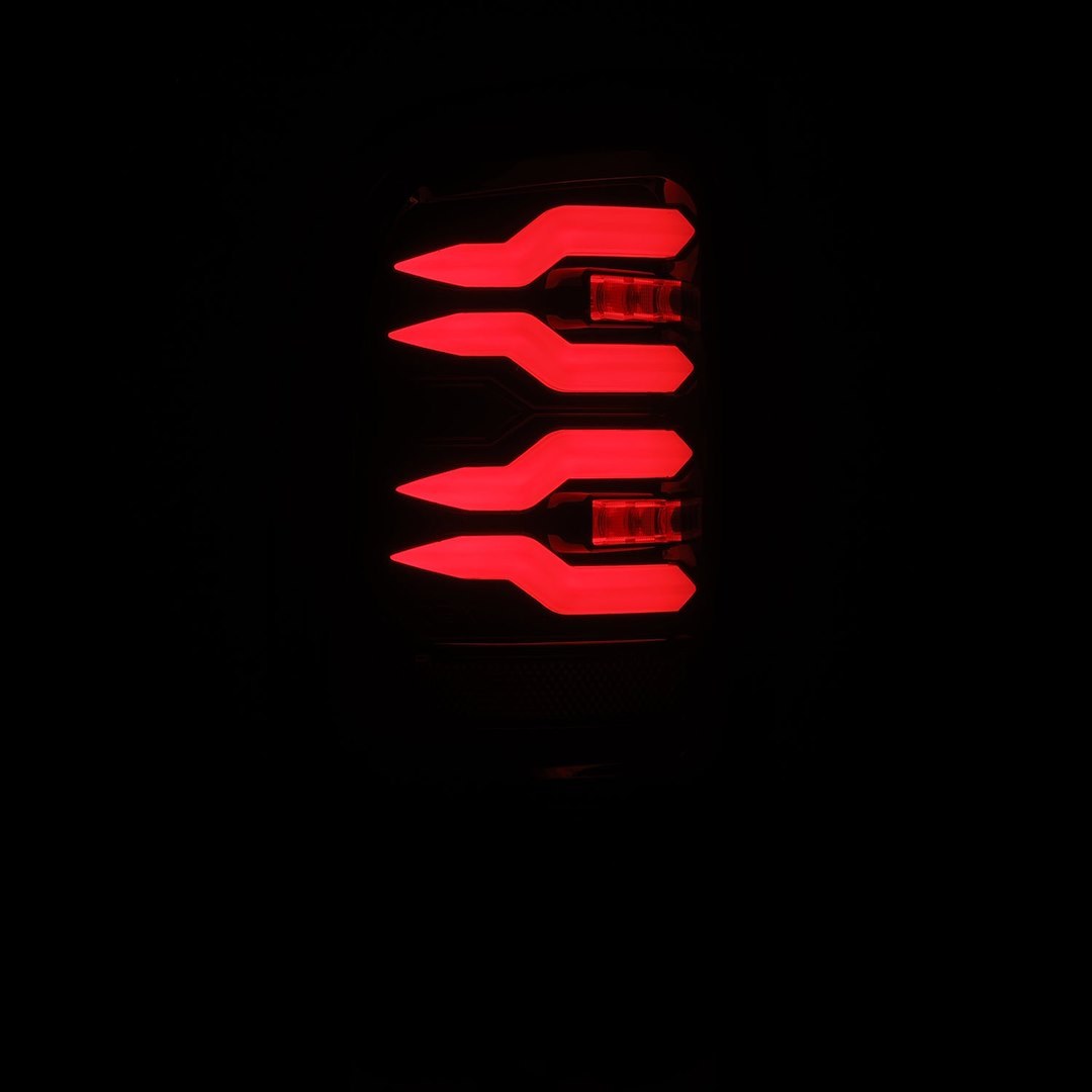 Alpharex USA Tail Light Assembly, Luxx-Series, LED, Smoked Polycarbonate Lens, Black Polypropylene Housing with Red Tubes – 643003