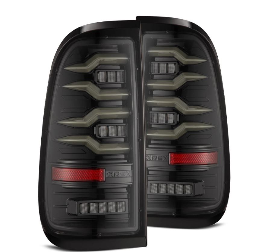 Alpharex USA Tail Light Assembly, Luxx-Series, LED, Clear Lens, Alpha Black Housing – 658001