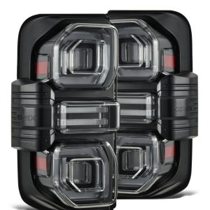 Alpharex USA Tail Light Assembly, Nova-Series, Prismatic LED, Clear Polycarbonate Lens, Black Polypropylene Housing – 659010