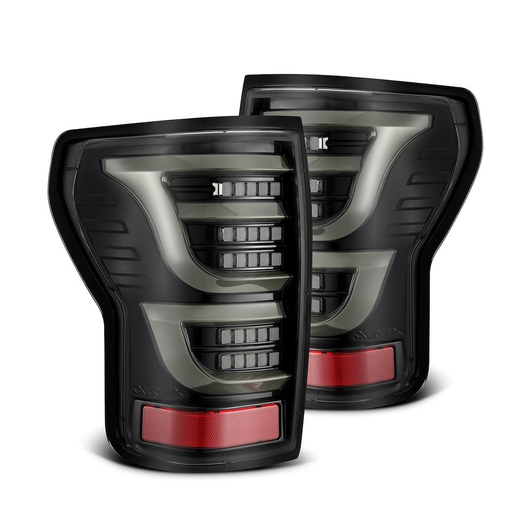 Alpharex USA Tail Light Assembly, Luxx-Series, LED, Clear Lens, Alpha Black Housing – 670040
