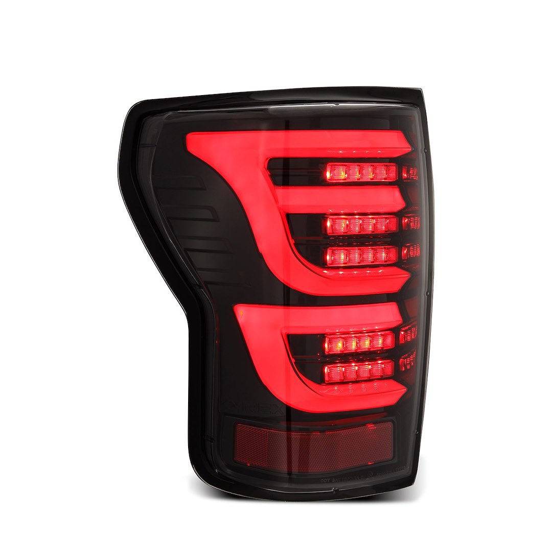 Alpharex USA Tail Light Assembly, Luxx-Series, LED, Clear Lens, Alpha Black Housing – 670040