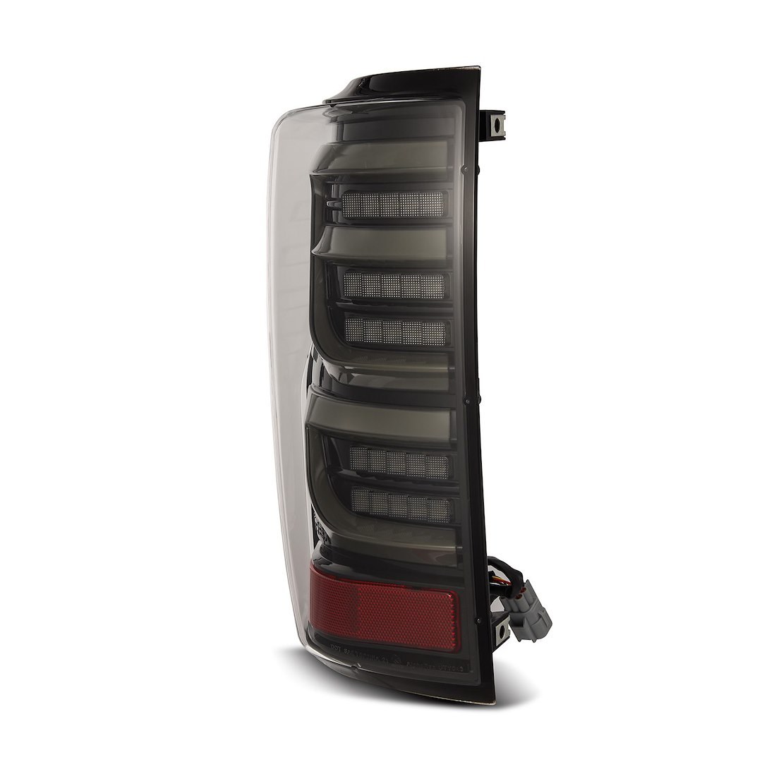 Alpharex USA Tail Light Assembly, Luxx-Series, LED, Clear Lens, Alpha Black Housing – 670040