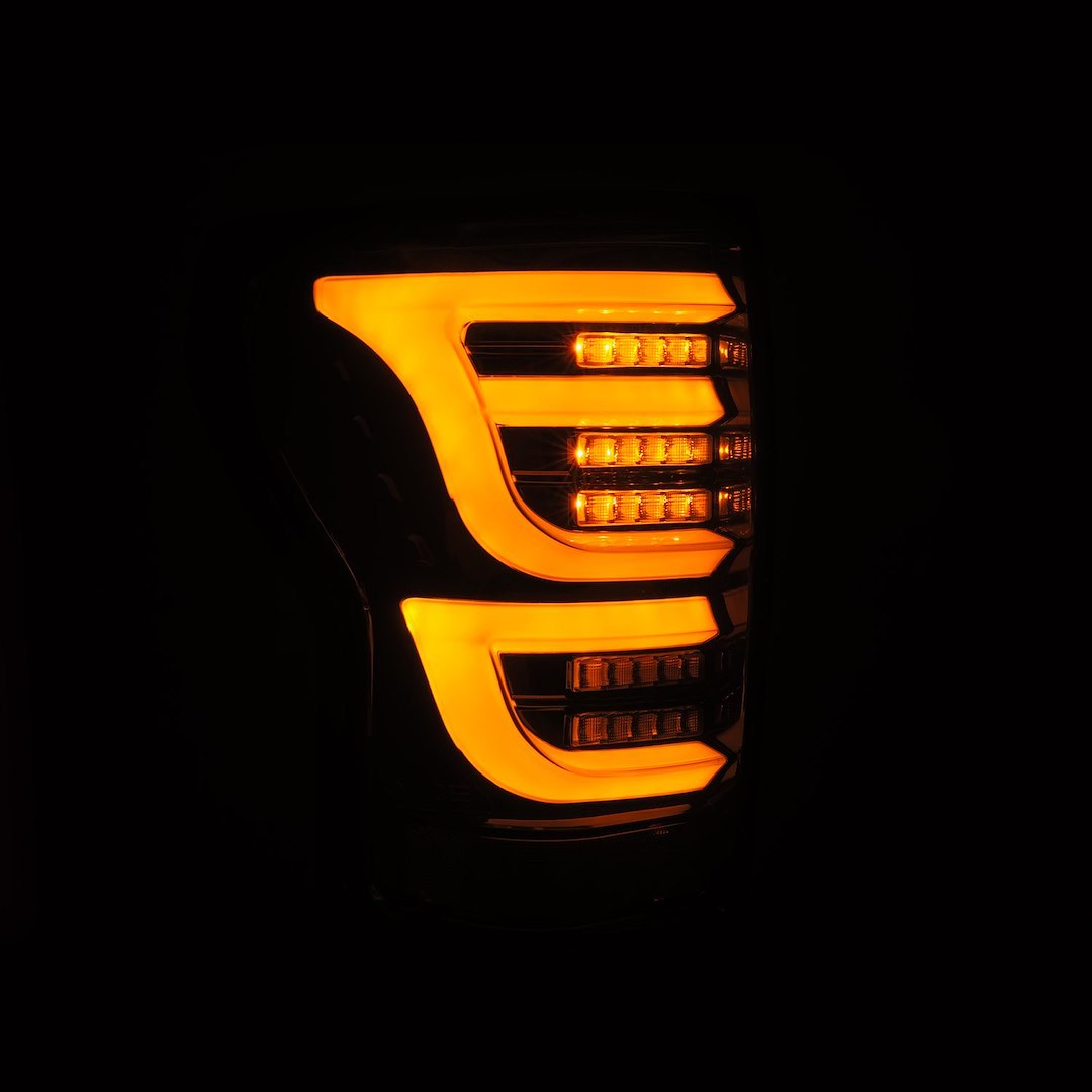 Alpharex USA Tail Light Assembly, Luxx-Series, LED, Clear Lens, Alpha Black Housing – 670040