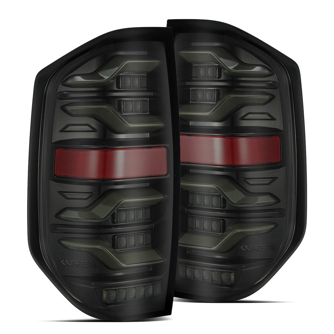 Alpharex USA Tail Light Assembly, Luxx-Series, LED, Smoke Lens, Alpha Black Housing – 672030