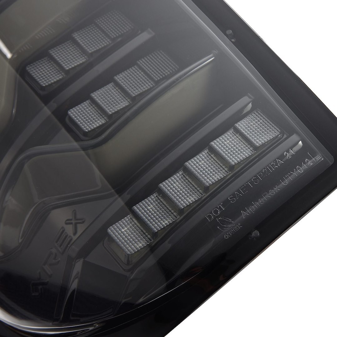 Alpharex USA Tail Light Assembly, Luxx-Series, LED, Smoke Lens, Alpha Black Housing – 672030