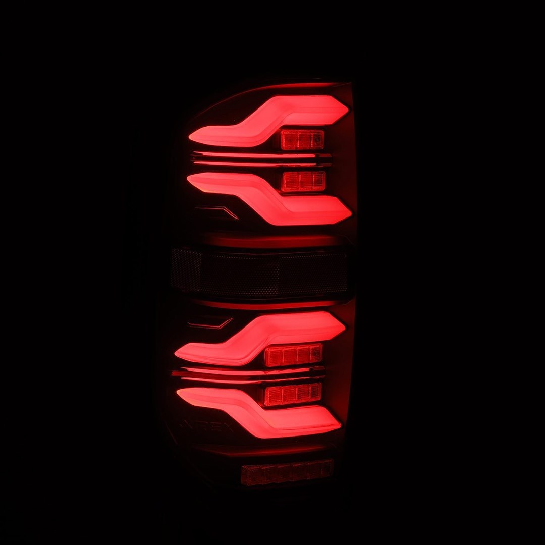 Alpharex USA Tail Light Assembly, Luxx-Series, LED, Smoke Lens, Alpha Black Housing – 672030