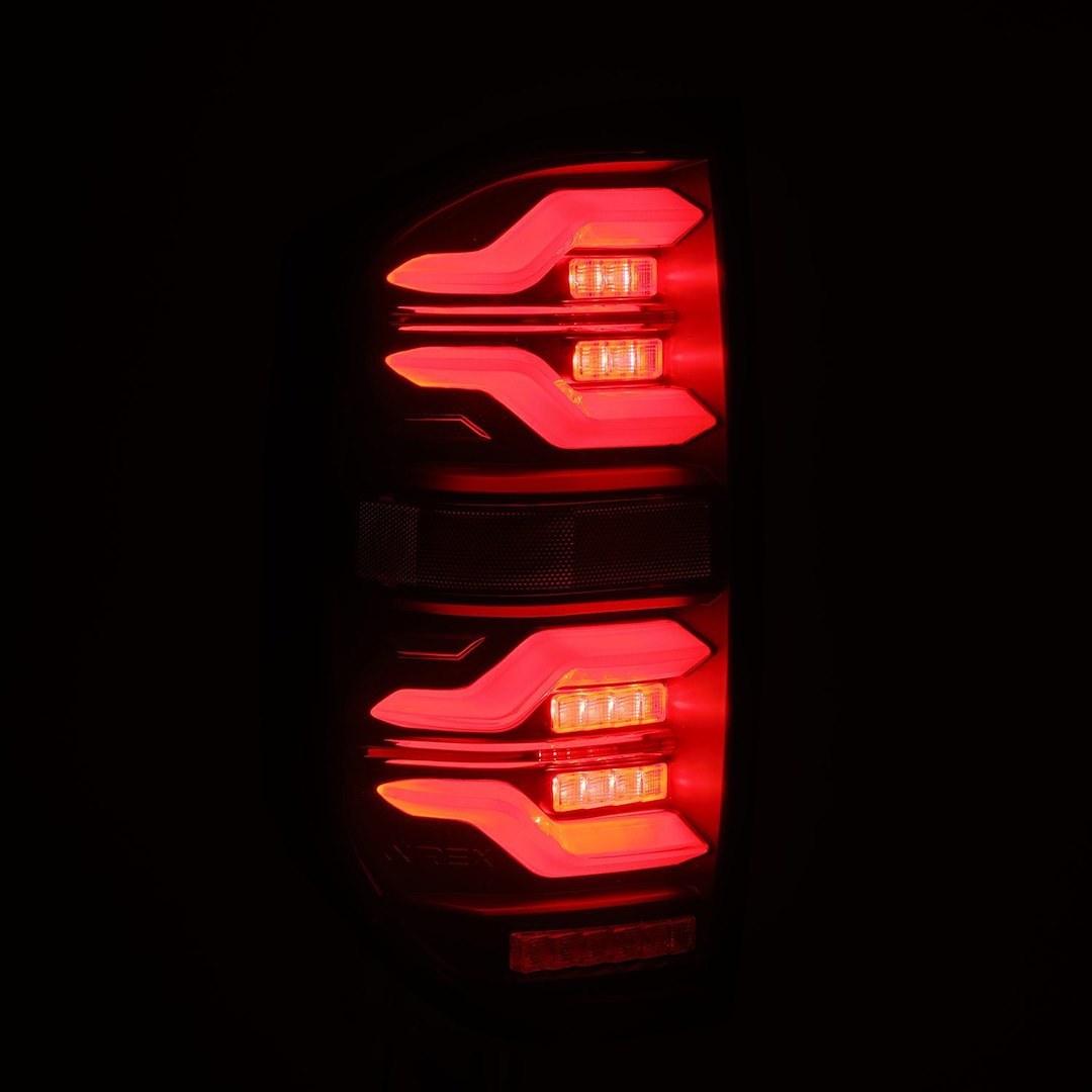Alpharex USA Tail Light Assembly, Luxx-Series, LED, Smoke Lens, Alpha Black Housing – 672030