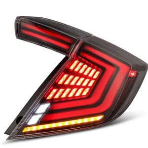 Alpharex USA Tail Light Assembly, Nova-Series, Prismatic LED, Clear Polycarbonate Lens, Alpha-Black Polypropylene Housing – 676000