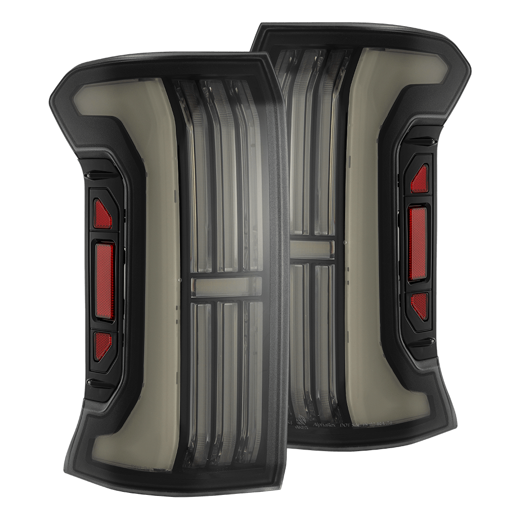 Alpharex USA Tail Light Assembly, Nova-Series, Prismatic LED, Clear/ Smoke Polycarbonate Lens, Alpha-Black Polypropylene Housing – 679030