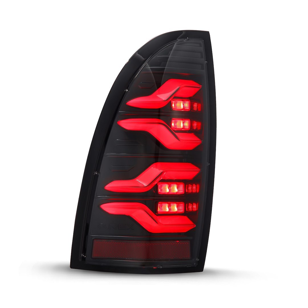 Alpharex USA Tail Light Assembly, Luxx-Series, LED, Smoke Lens, Black Housing – 680050