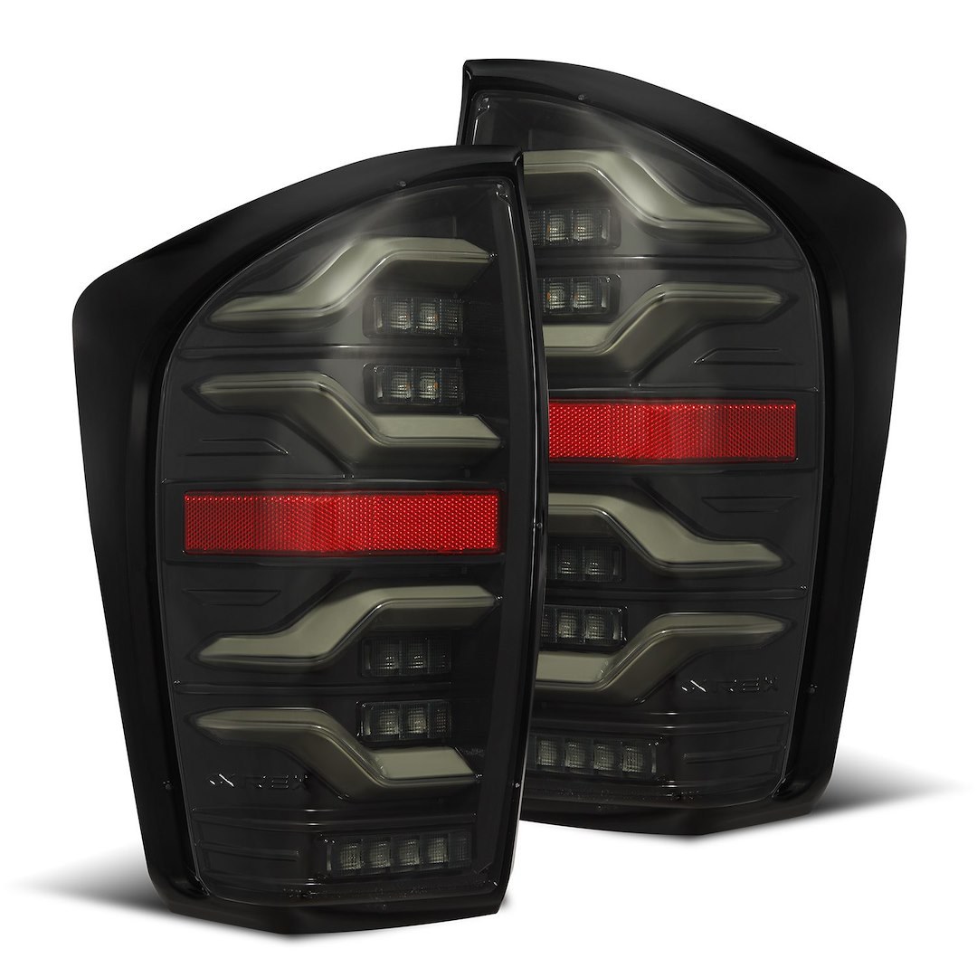 Alpharex USA Tail Light Assembly, Luxx-Series, LED, Smoke Lens, Alpha Black Housing – 680080