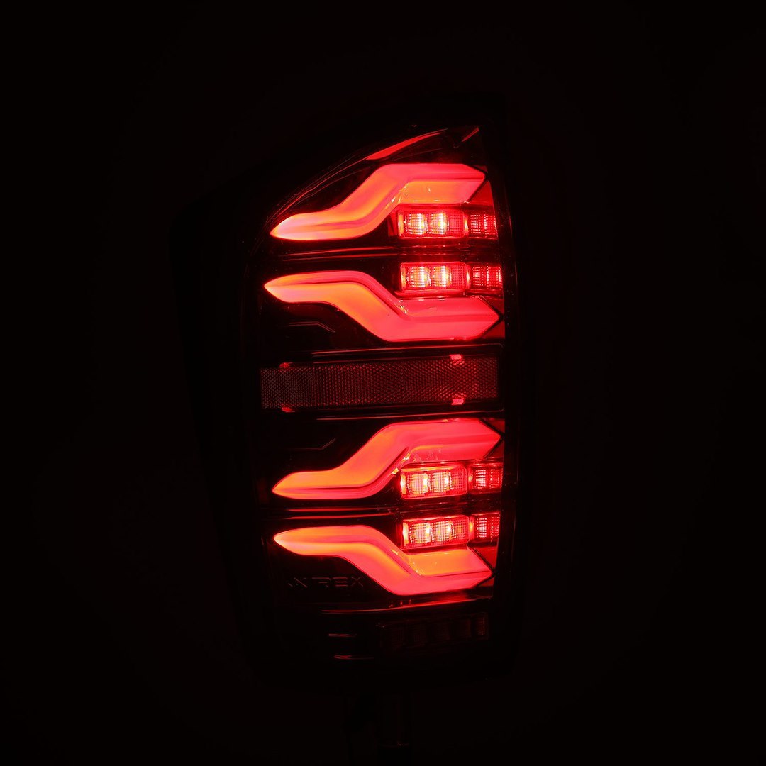 Alpharex USA Tail Light Assembly, Luxx-Series, LED, Smoke Lens, Alpha Black Housing – 680080