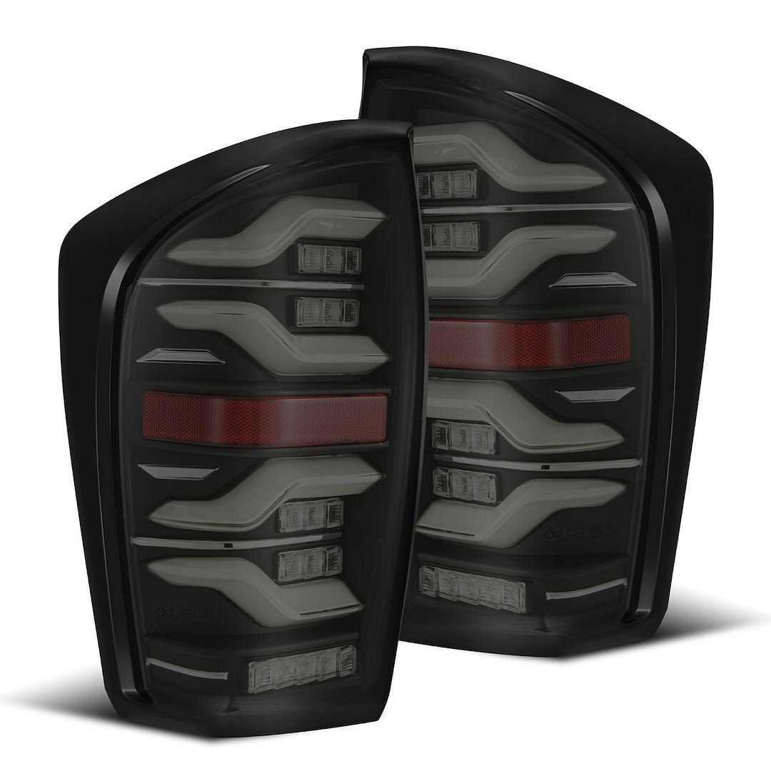 Alpharex USA Tail Light Assembly, Luxx-Series, LED, Smoke Lens, Black Housing – 680090