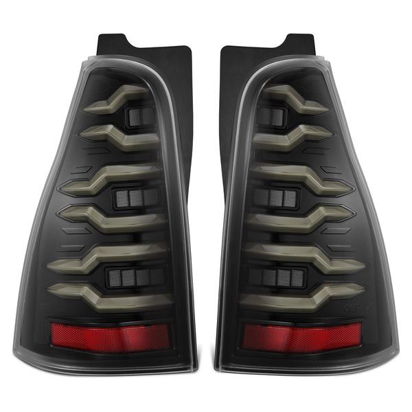 Alpharex USA Tail Light Assembly, Luxx-Series, LED, Clear Lens, Alpha-Black Polypropylene Housing – 690070