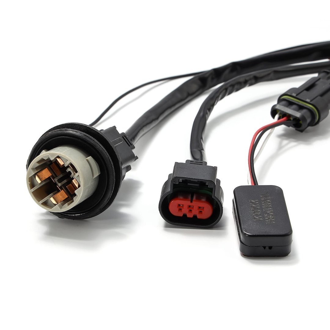 Alpharex USA Headlight Wiring Harness, For Use with Alpharex Projector Headlights, For Use with LED/ Halogen Bulbs, Set of 2 – 810003