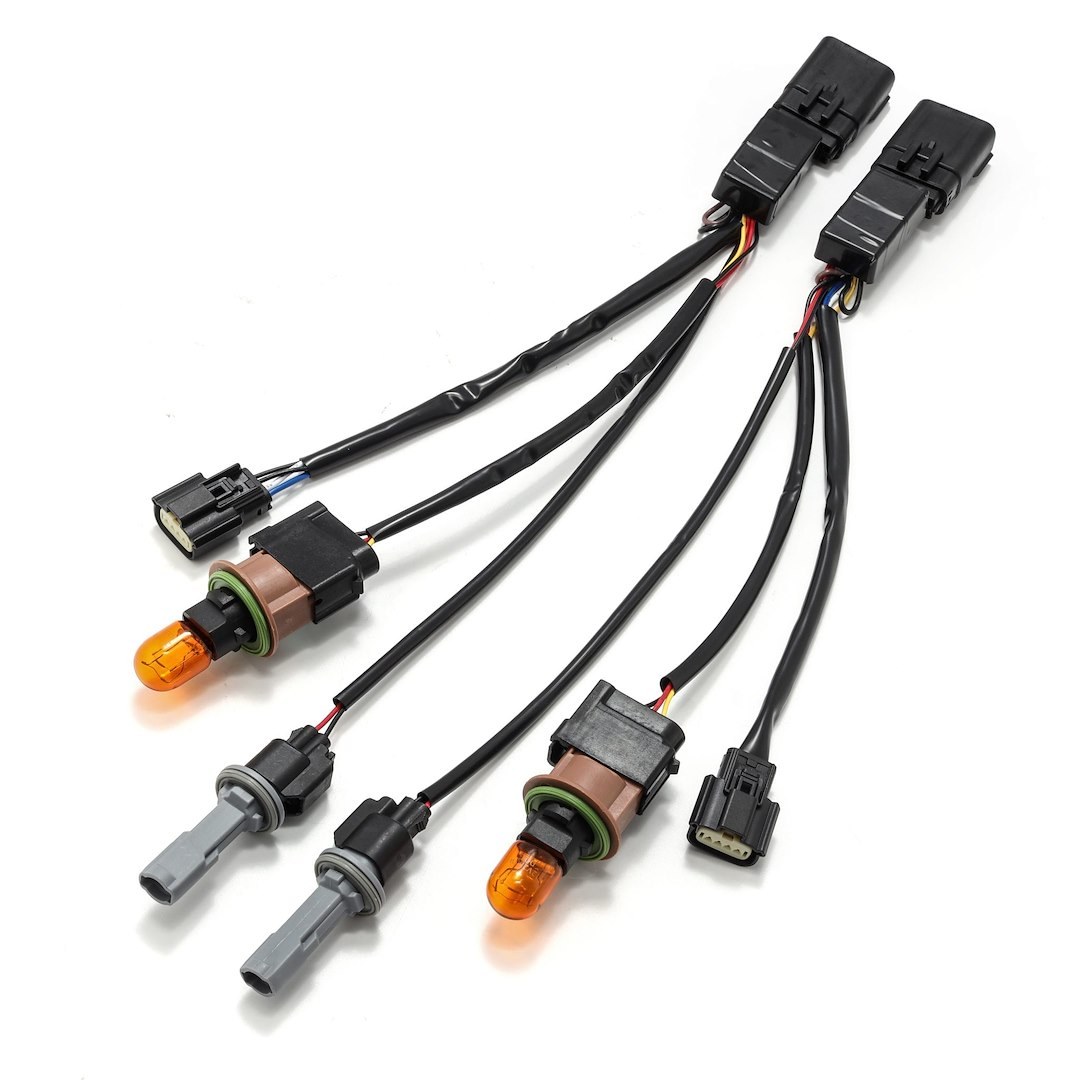 Alpharex USA Headlight Wiring Harness, For Use with Alpharex Projector Headlights, For Use with LED/ Halogen Bulbs, Set of 2 – 810006