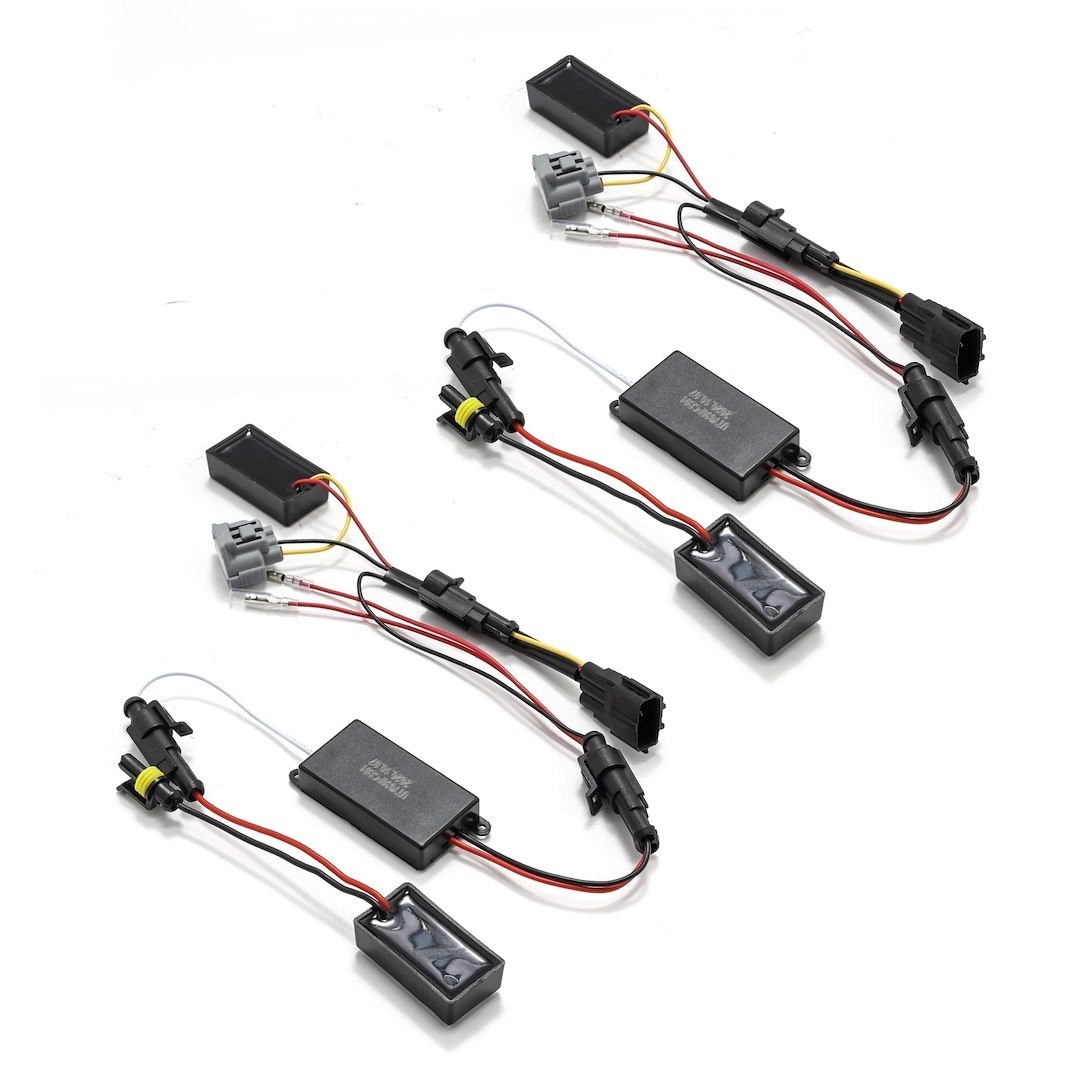 Alpharex USA Headlight Wiring Harness, For Use with Alpharex Projector Headlights, For Use with LED Bulbs, Set of 2 – 810018