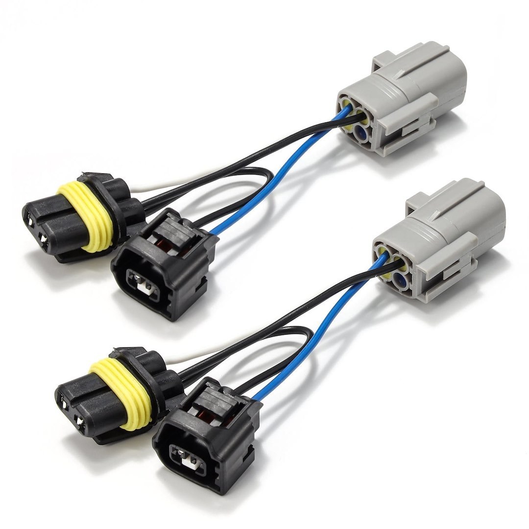 Alpharex USA Headlight Wiring Harness, For Use with Alpharex Projector Headlights, For Use with LED/ Halogen Bulbs, Set of 2 – 810020