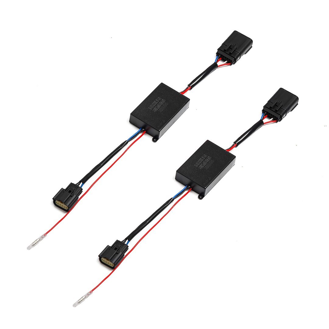 Alpharex USA Headlight Wiring Harness, For Use with Factory LED Reflector Headlights, For Use with LED Bulbs, Set of 2 – 810026