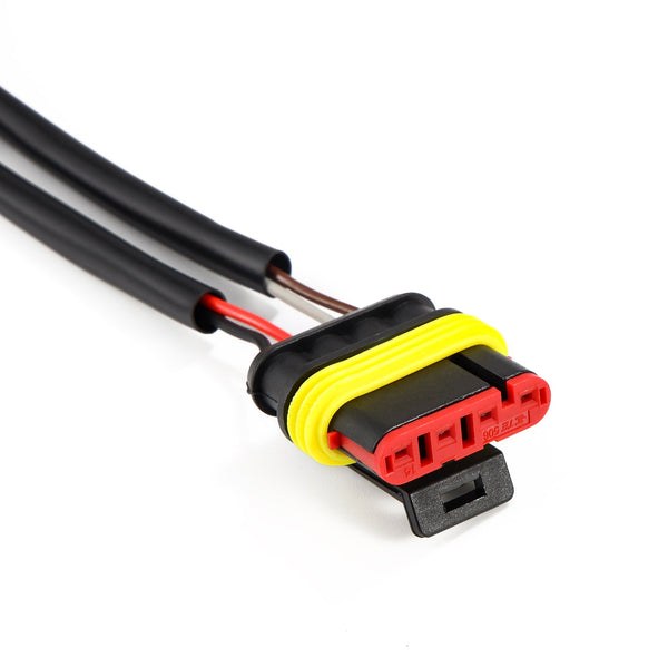 Alpharex USA Headlight Wiring Harness, For Use with Alpharex Luxx-Series/ Nova-Series Reflector Headlights, For Use with LED Bulbs, Set of 2 – 810029