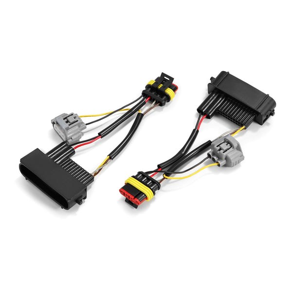 Alpharex USA Headlight Wiring Harness, For Use with Alpharex Luxx-Series/ Nova-Series Projector Headlights, For Use with LED Bulbs, Set of 2 – 810030