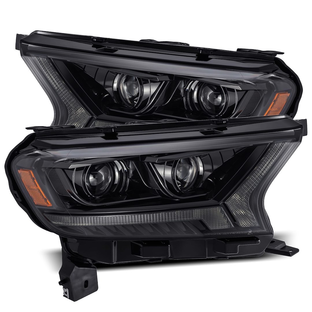 Alpharex USA Headlight Assembly, Luxx-Series, LED Bulb, Projector Beam with Daytime Running Light/ Sequential Signal – 880121