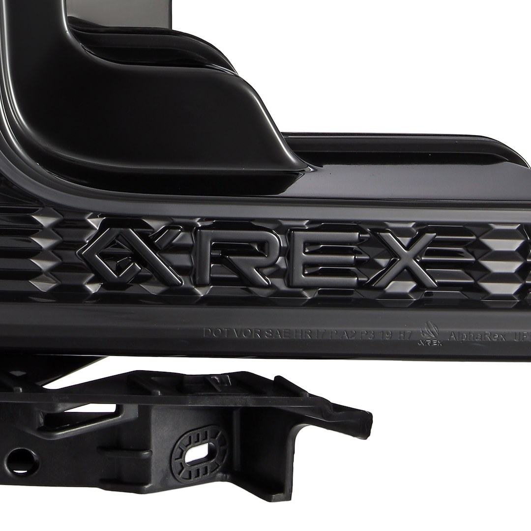 Alpharex USA Headlight Assembly, Luxx-Series, LED Bulb, Projector Beam with White Daytime Running Light/ Amber Sequential Signal, Clear Lens – 880251