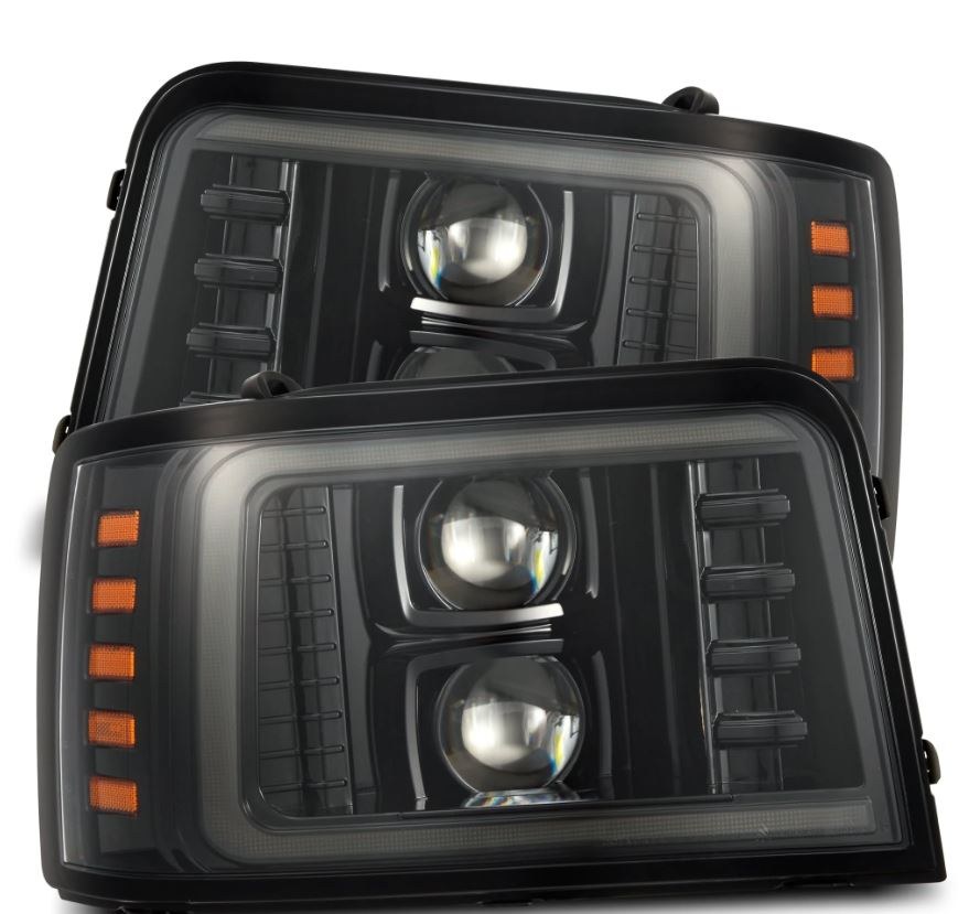 Alpharex USA Headlight Assembly, Luxx-Series, Projector Beam with White/ Amber Daytime Running Light and Sequential Turn Signal Light – 880267